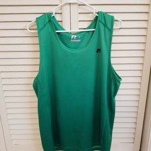 Medium ombre green Russell brand athletic tank top